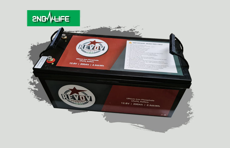 REVOV 12V 200Ah 2.56kWh Lithium-ion Phosphate Battery (2nd Life)