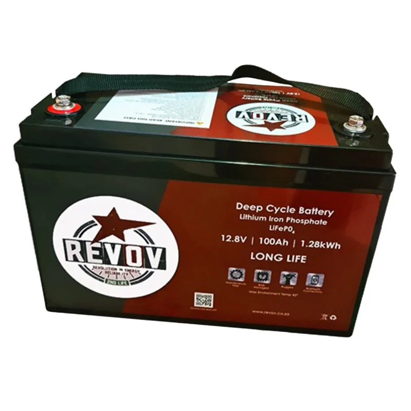 REVOV 12.8V 100Ah 1.28kWh Lithium-ion Phosphate (LiFePO4) Battery (1st Life)