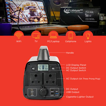 COMBO Lithium555 & Namib150 Solar Panel (with 10m cable)