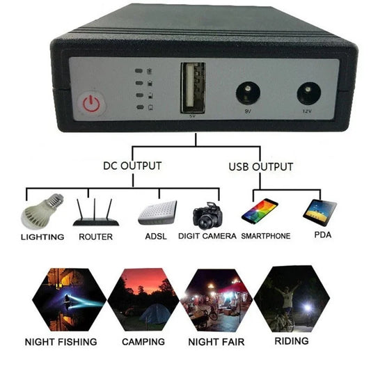 Mini DC UPS Backup Battery Power Bank Supply